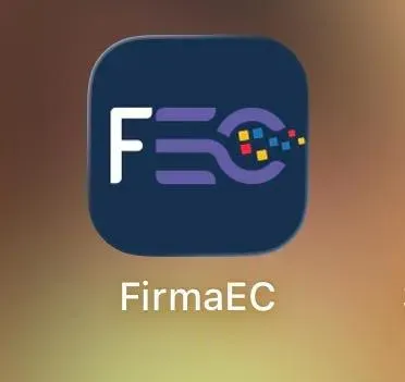 Ícono de la aplicación FirmaEC Móvil en la pantalla de un celular
